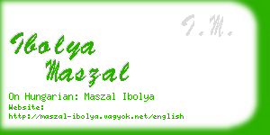 ibolya maszal business card